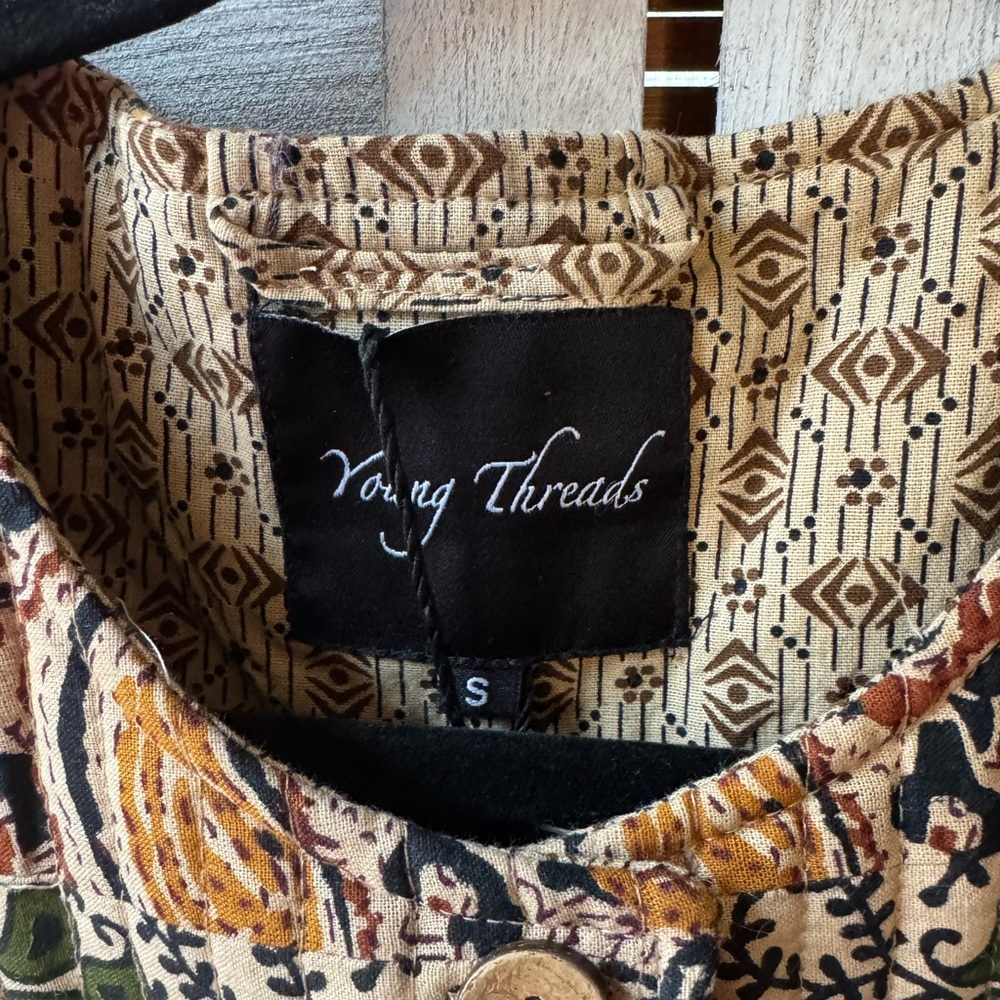 Young Threads Bohemian Patchwork Blazer. Size Sma… - image 5